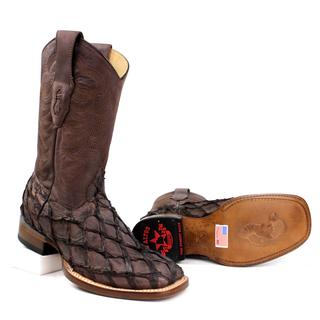 Los Altos Tabacco Pirarrucu boots sole view 