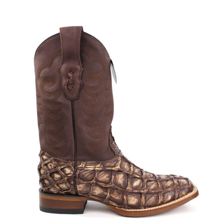 Los Altos Pirarucu Square Toe Cowboy Boot - Rustic Brown