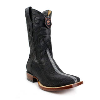 Los Altos Black Exotic Stingray Boot right view