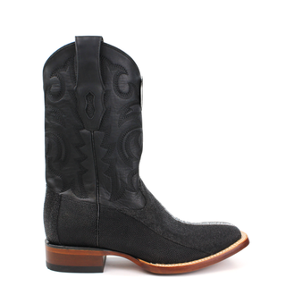 Los Altos Black Exotic Stingray Boot right view