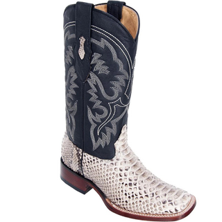 Los Altos Python Square Toe Cowboy Boot - Natural