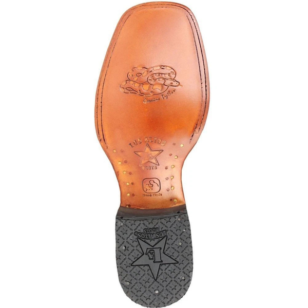 Los Altos Python Square Toe Cowboy Boot - Natural