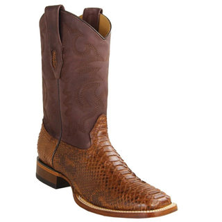 Los Altos Python Wide Square Toe Boot - Porto Brown