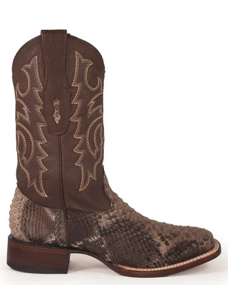 Los Altos Python Square Toe Cowboy Boot - Rustic Brown