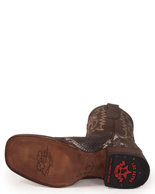 Los Altos Python Square Toe Cowboy Boot - Rustic Brown