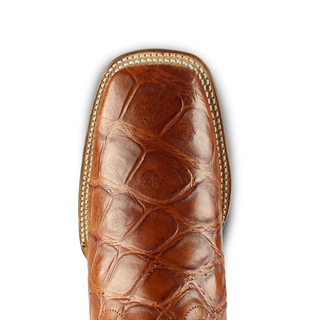 Los Altos Rodeo Alligator Square Toe Cowboy Boot - Cognac