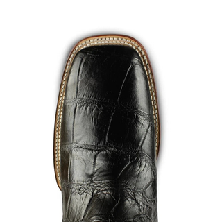 Los Altos Rodeo Alligator Square Toe Cowboy Boot - Black