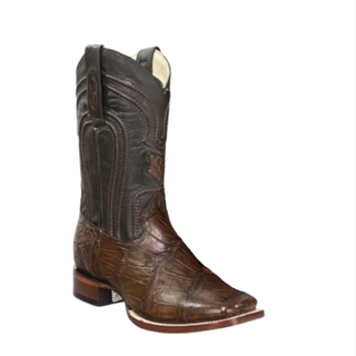Los Altos Rodeo Alligator Square Toe Cowboy Boot - Brown