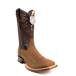 El General men’s tan crazy Wide  square toe western boots right view