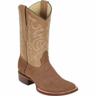 Los Altos Men’s Western Nubuck Boot in Taupe right view 