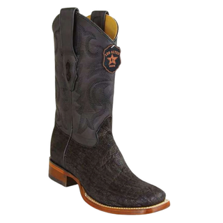 Los Altos Elephant Square Toe Cowboy Boot - Black