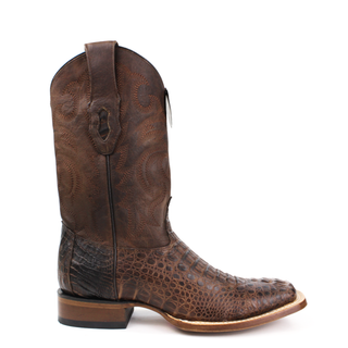 Los Altos men's black caiman belly square toe western boot right view