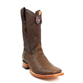 Los Altos Smooth Ostrich Rodeo Wide Toe boot right view
