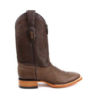 Los Altos Smooth Ostrich Rodeo Wide Toe boot right view