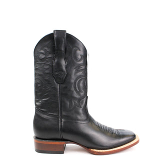 El General men’s black grisly Extra Wide  square toe western boot right view