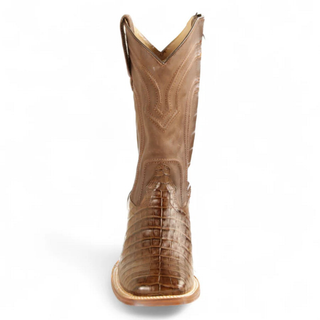 Los Altos Caiman Belly Square Toe Zippered Cowboy Boot - Brown