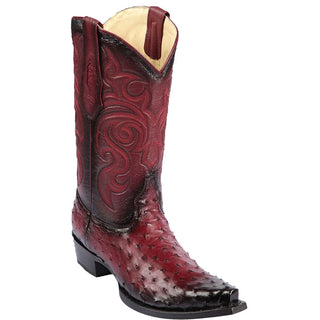 Los Altos Faded Ostrich Snip Toe Cowboy Boot