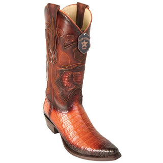 Los Altos Caiman Bely Snip Toe Boots in Faded Cognac