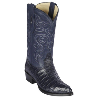 Los Altos Caiman Tail J Toe Cowboy Boot - Navy Blue