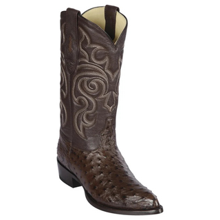 Los Altos Ostrich J Toe Cowboy Boot - Brown