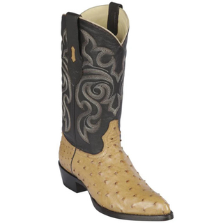 Los Altos Ostrich J Toe Cowboy Boot - Antique Saddle