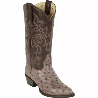 Los Altos Ostrich J Toe Cowboy Boot - Rustic Brown