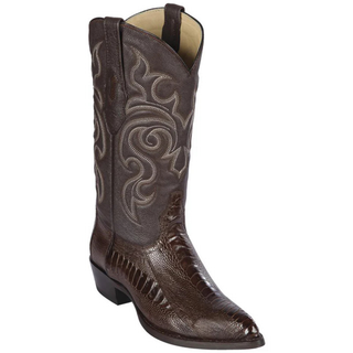 Los Altos Ostrich Leg J Toe Cowboy Boot - Brown