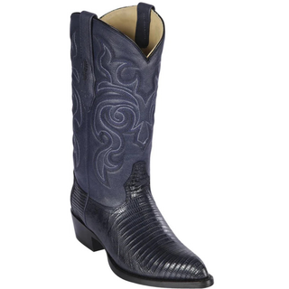 Los Altos Lizard J Toe Cowboy Boot - Navy Blue