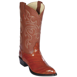 Los Altos Eel J Toe Cowboy Boot - Cognac