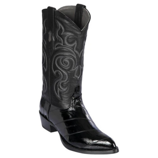 Los Altos Eel J Toe Cowboy Boot - Black