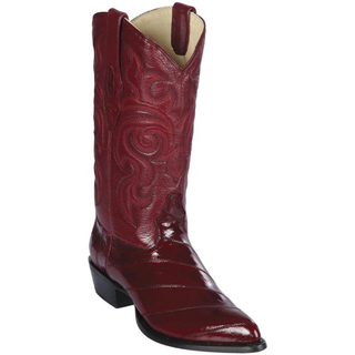 Los Altos Eel J Toe Cowboy Boot - Burgundy