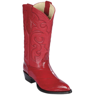 Los Altos Eel J Toe Cowboy Boot - Red