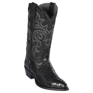 Los Altos Python J Toe Cowboy Boot - Black