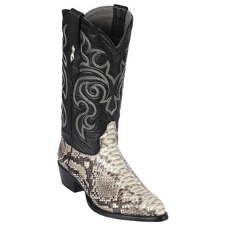 Los Altos Python J Toe Cowboy Boot - Natural
