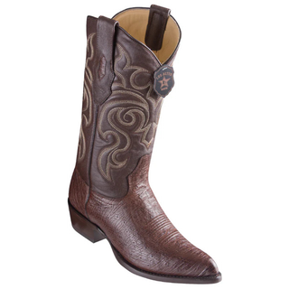 Los Altos Smooth Ostrich J Toe Cowboy Boot - Brown