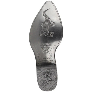 Los Altos men’s gray caiman belly J-toe western boot sole view