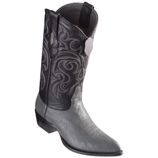 Los Altos Smooth Ostrich J Toe Cowboy Boot - Gray