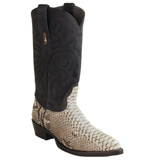 Los Altos Python J Toe Cowboy Boot - Nubuck Natural