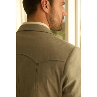 Platini Men's Western Sport Suit with Elbow Patches  - Grey