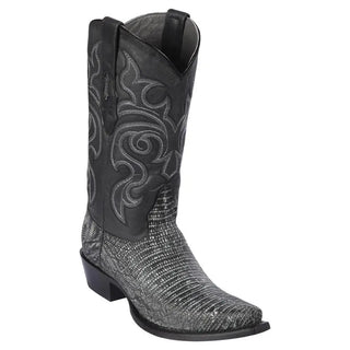 Los Altos Sanded Snip Toe Lizard Boots