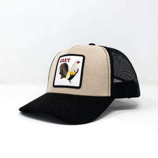 Suede Rooster Patch Trucker Hat