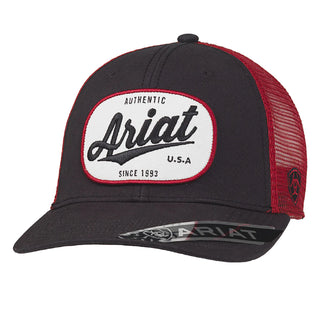 Ariat Black and Red Trucker Hat
