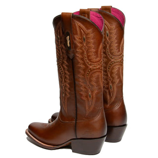 Back view of Rio Grande Agata western boots showing embroidery detail