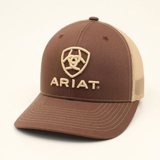 Ariat Brown & Khaki Shield Trucker Hat