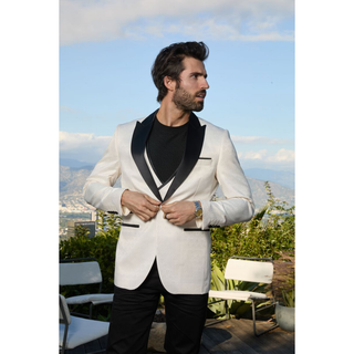 Platini Men's Jacquard Blazer & Vest