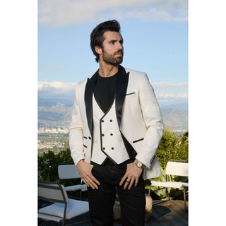Platini Men's Jacquard Blazer & Vest
