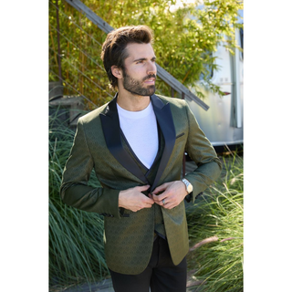Platini Men's Jacquard Blazer & Vest
