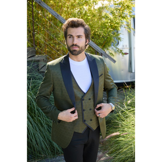 Platini Men's Jacquard Blazer & Vest