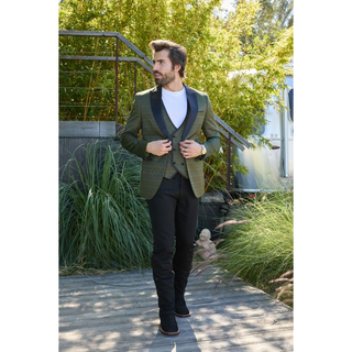 Platini Men's Jacquard Blazer & Vest