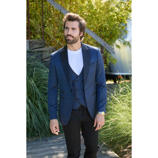 Platini Men's Jacquard Blazer & Vest